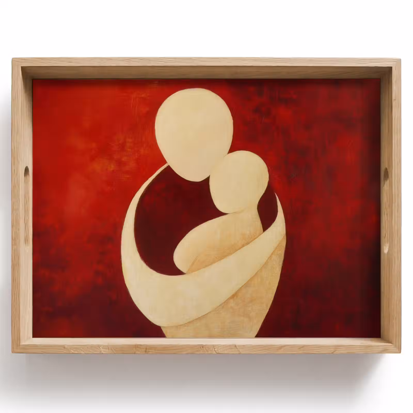 Dienblad - Abstract - Moeder - Kind - Rood — 1