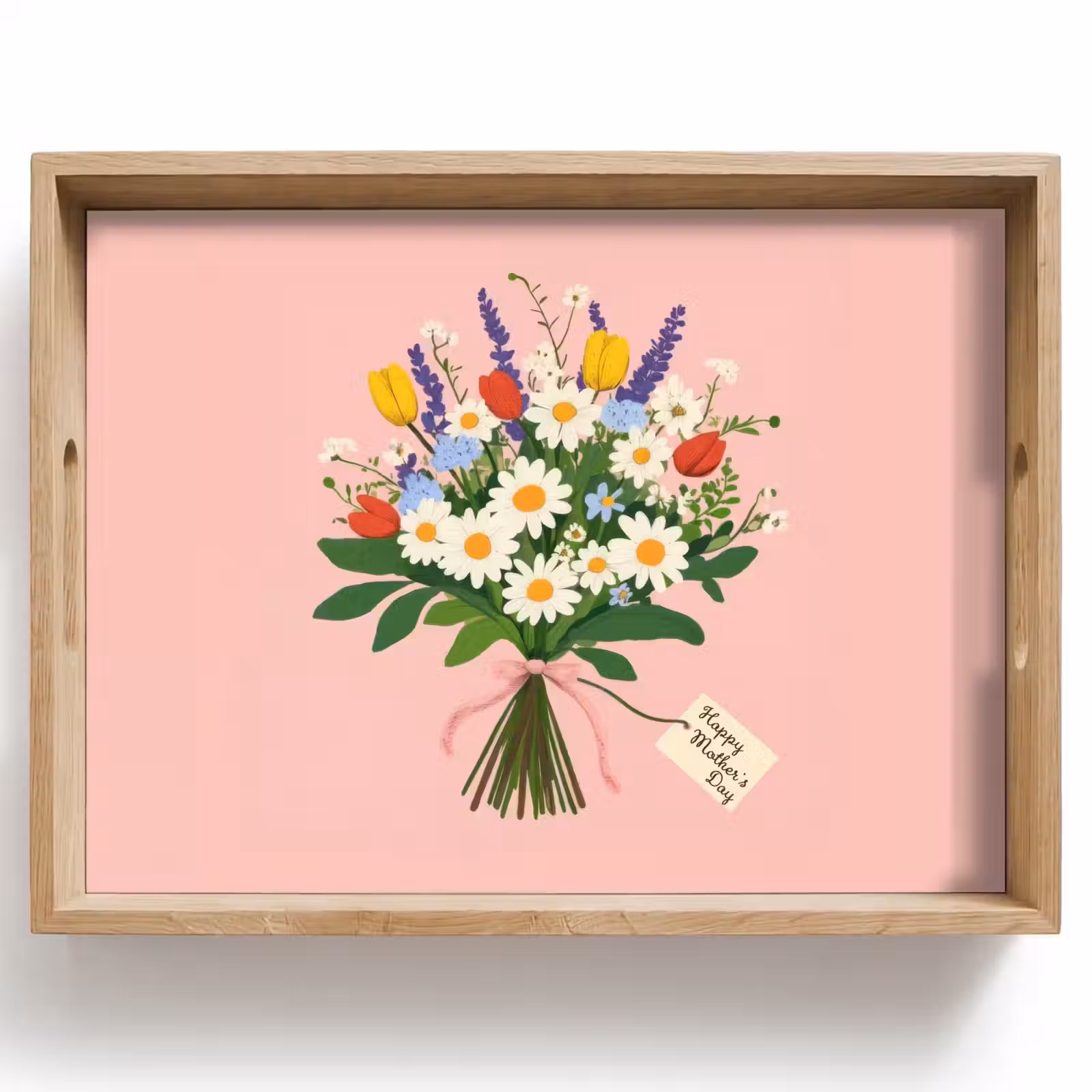Dienblad - Bloemen - Lint - Kaartje — 1