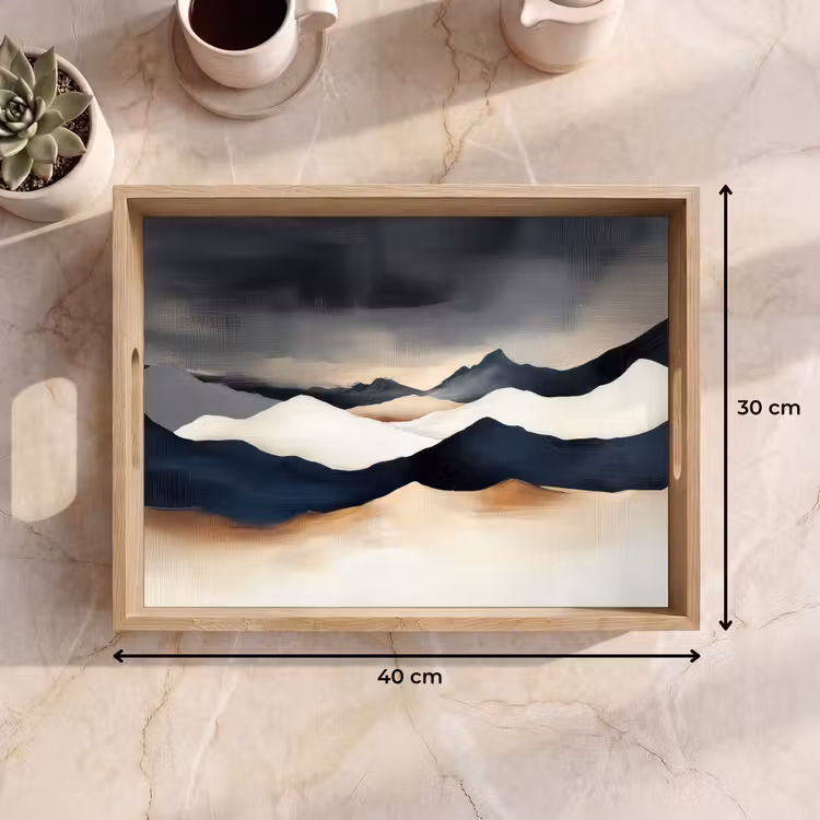 Dienblad - Bergen - Donkerblauw - Landschap — 9