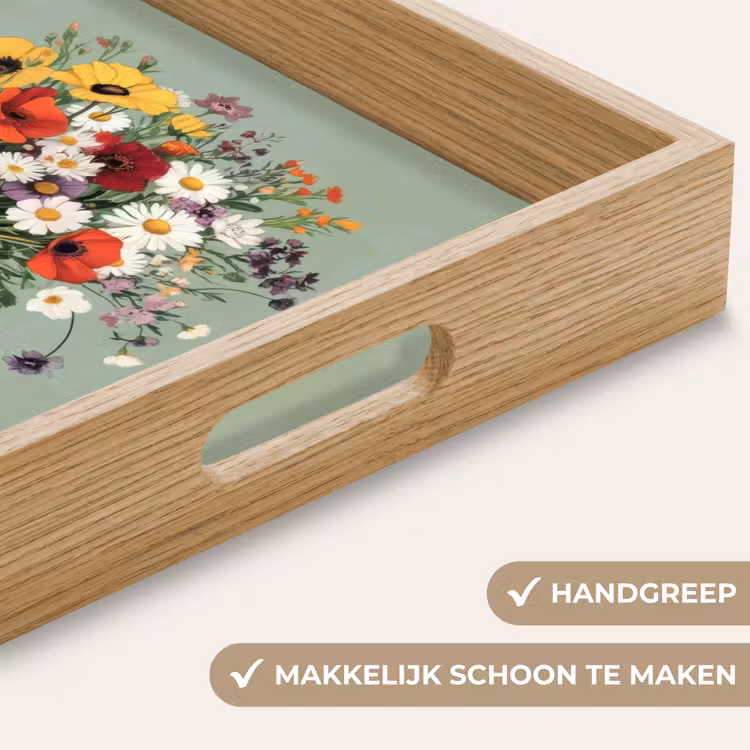Dienblad - Bloemen - Vaas - Kaartje — 5