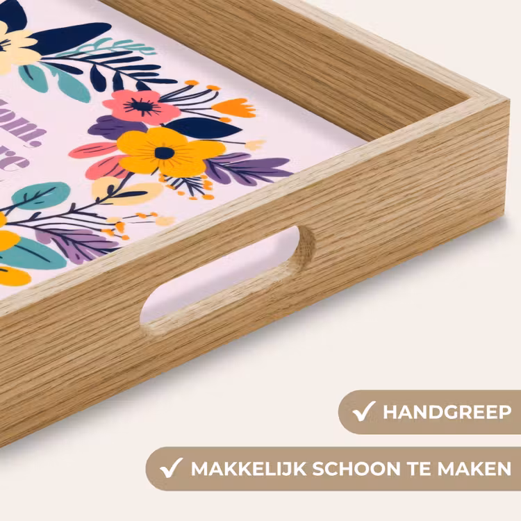 Dienblad - Bloemenkrans - Kleurrijk - Moeder — 5