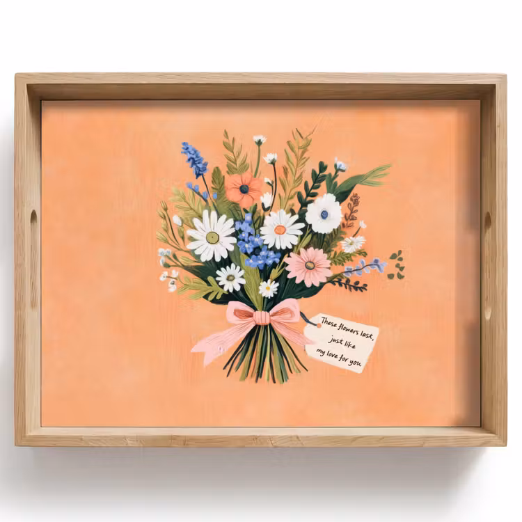 Dienblad - Boeket - Strikje - Quote — 1