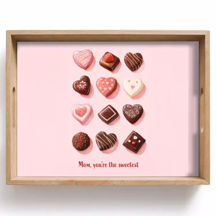 Dienblad - Chocolaatjes - Hartvormig - Liefste — 1