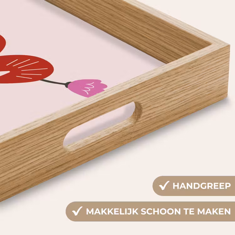 Dienblad - Hart - Rood - Bloem - Moeder — 5