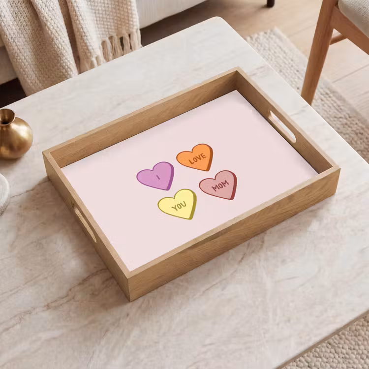 Dienblad - Hartjes - Pastel - Liefde - Moeder — 2