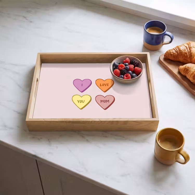 Dienblad - Hartjes - Pastel - Liefde - Moeder — 4