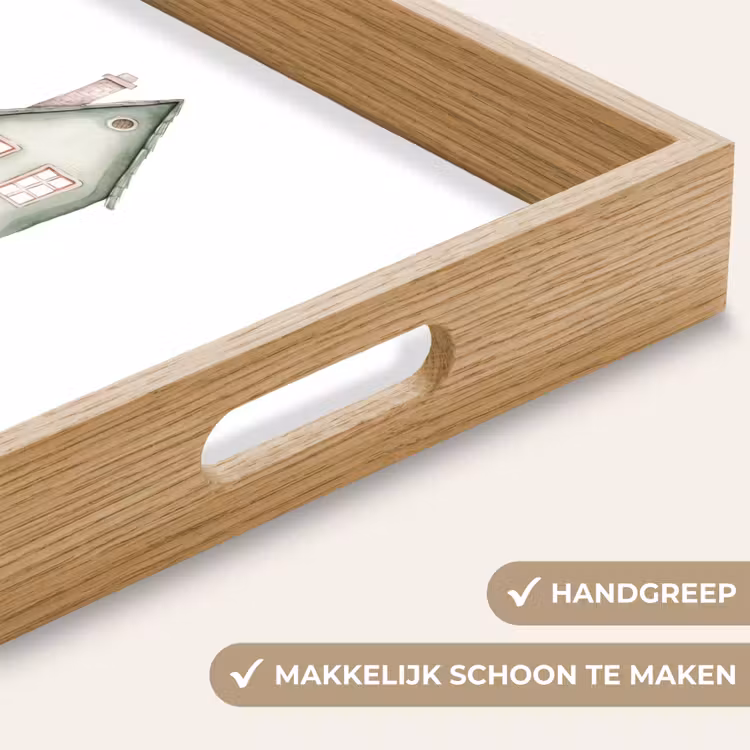 Dienblad - Huisje - Groen - Tekst - Liefdevol — 5