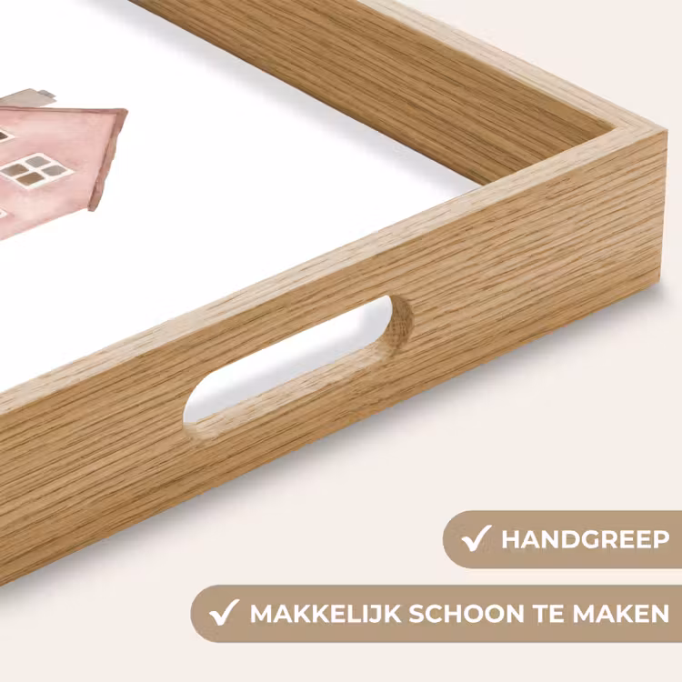 Dienblad - Huisje - Roze - Quote - Moeder — 5