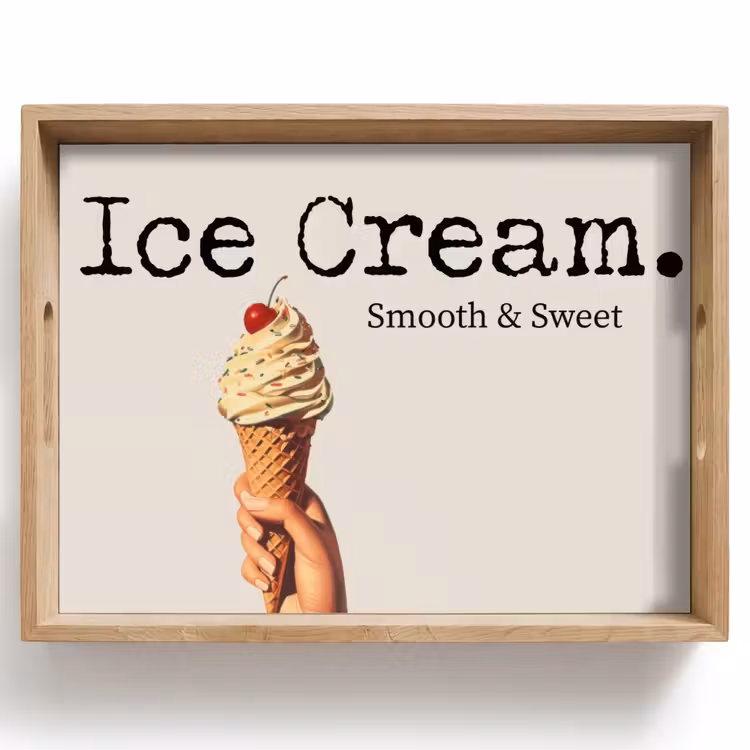 Dienblad - Ice cream - Softijs - Kleurrijk - Kers — 1
