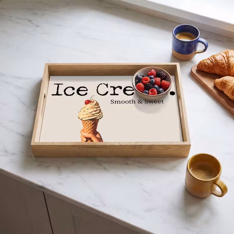 Dienblad - Ice cream - Softijs - Kleurrijk - Kers — 4