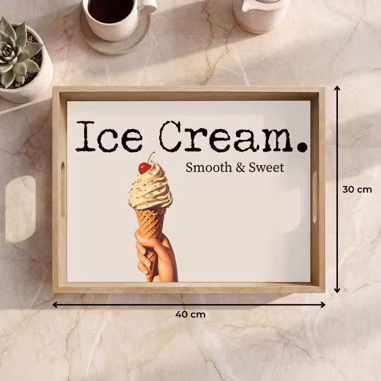 Dienblad - Ice cream - Softijs - Kleurrijk - Kers — 9