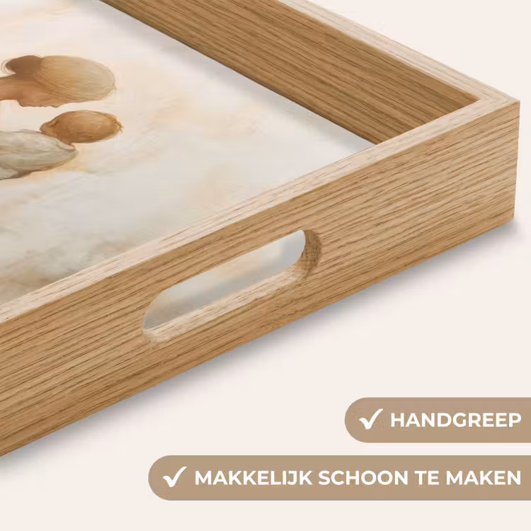 Dienblad - Kind - Moeder - Waterverfschilderij — 5