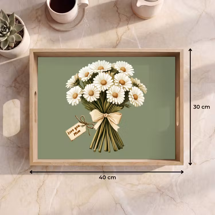 Dienblad - Lint - Boeket - Groen - Quote — 9