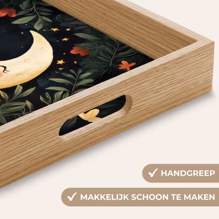 Dienblad - Maan - Bloemen - Nachthemel — 5