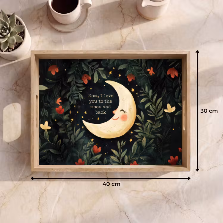 Dienblad - Maan - Quote - Bloemen - Sterren — 9