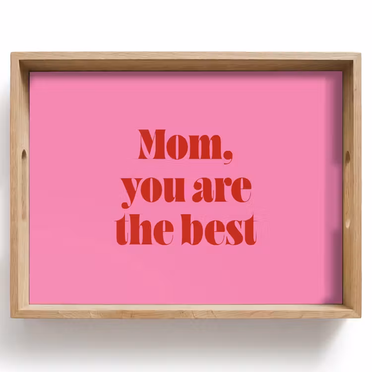 Dienblad - Moeder - Boodschap -Roze — 1