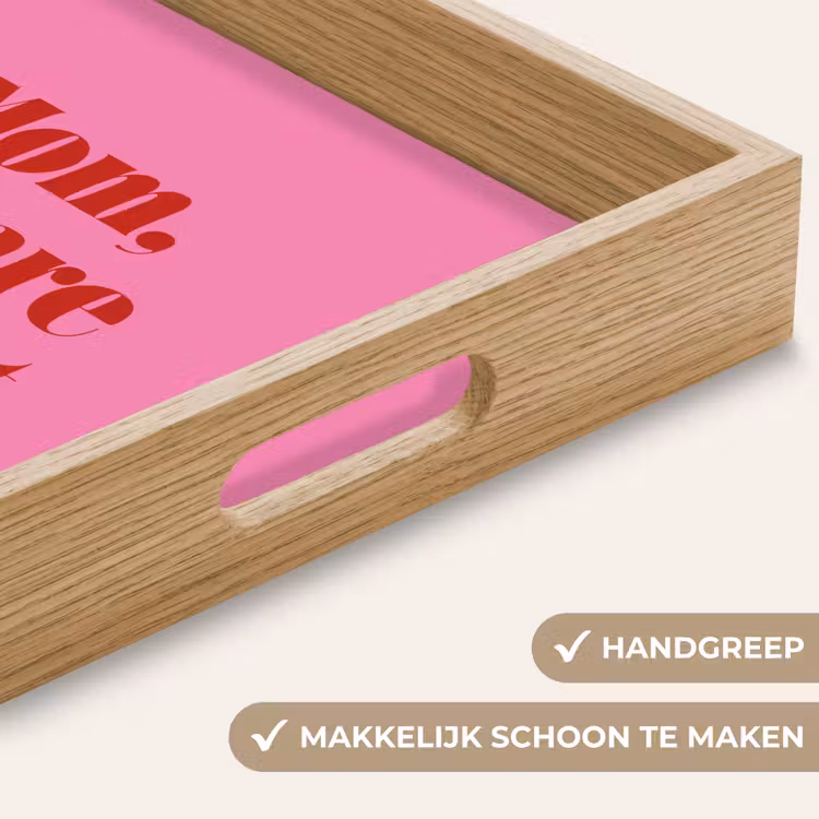 Dienblad - Moeder - Boodschap -Roze — 5