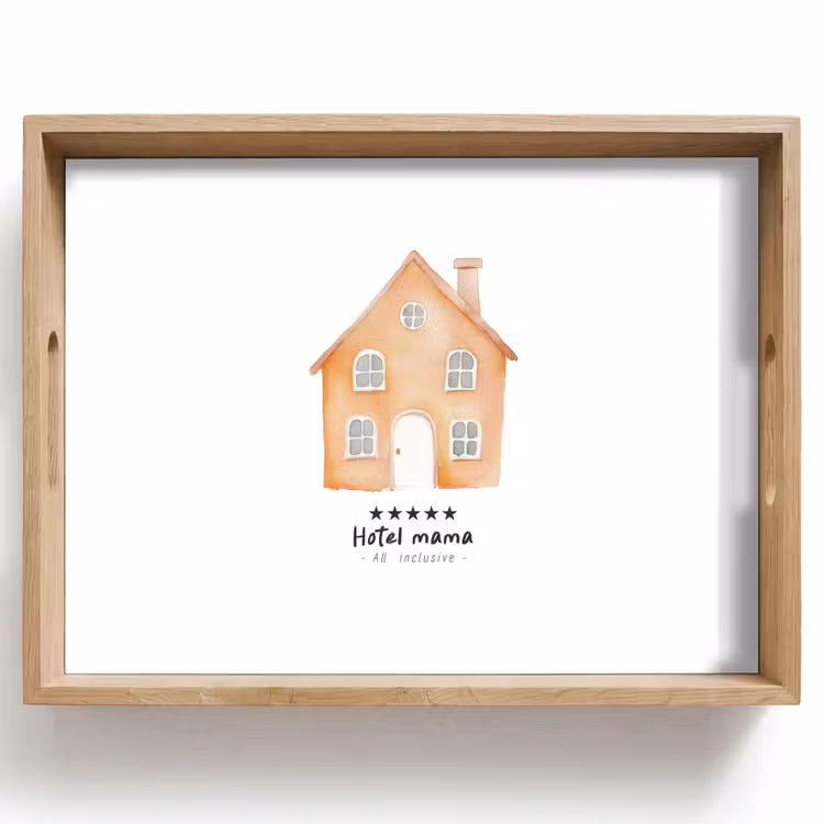 Dienblad - Oranje - Huisje - Quote - Hotel — 1