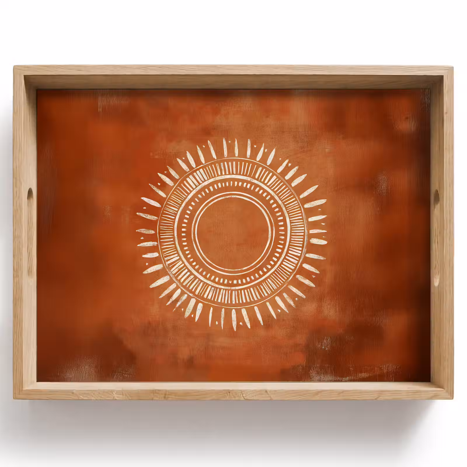 Dienblad - Abstract - Lijnen - Zonnestralen - Roodbruin — 1