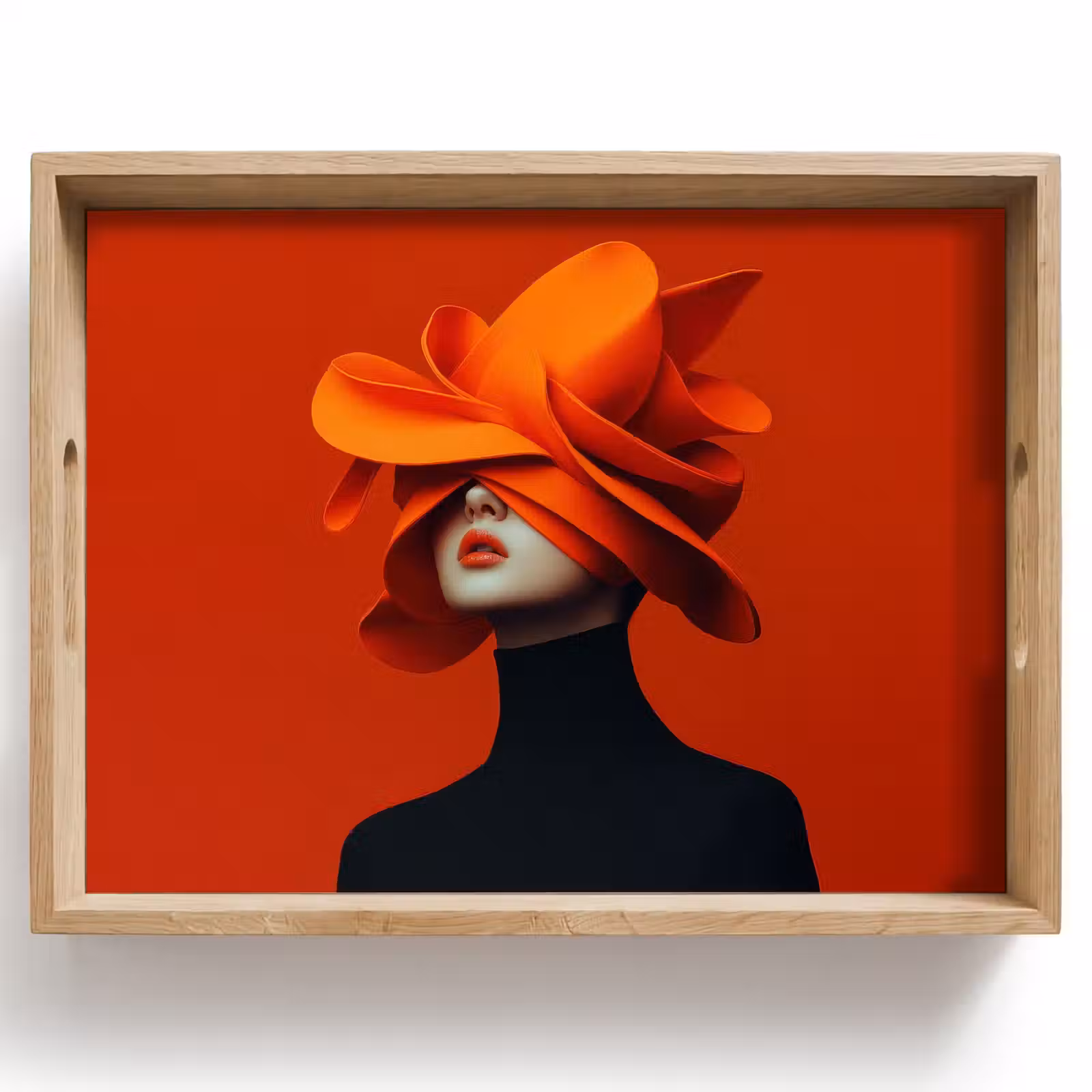 Dienblad - Oranje - Hoed - Vrouw — 1