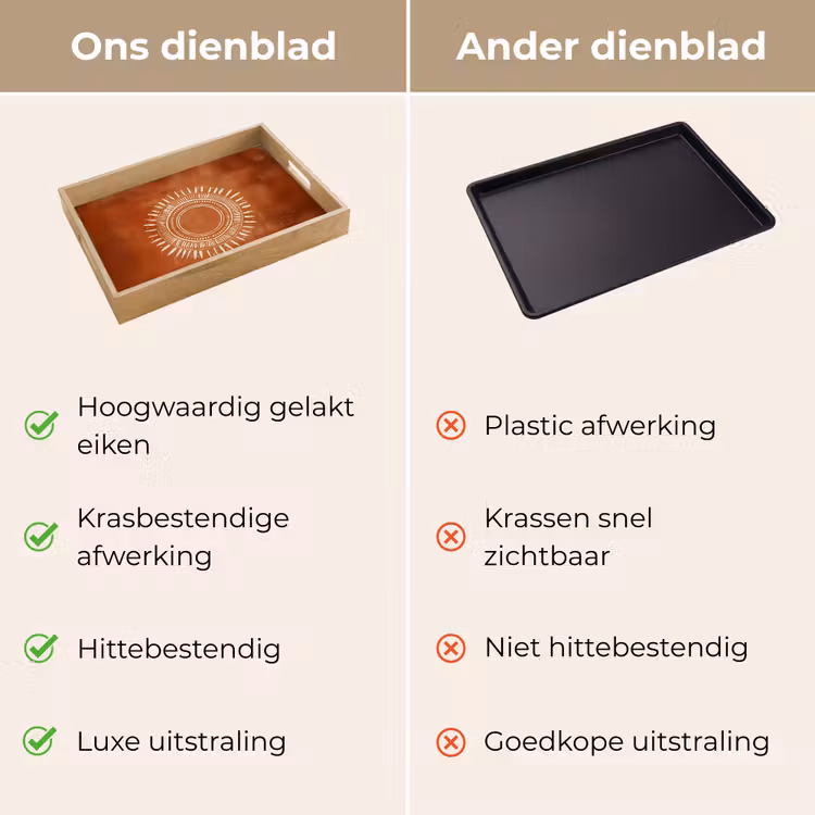 Dienblad - Abstract - Lijnen - Zonnestralen - Roodbruin — 3