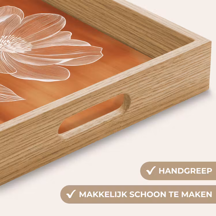Dienblad - Bloem - Minimalistisch - Wit — 5