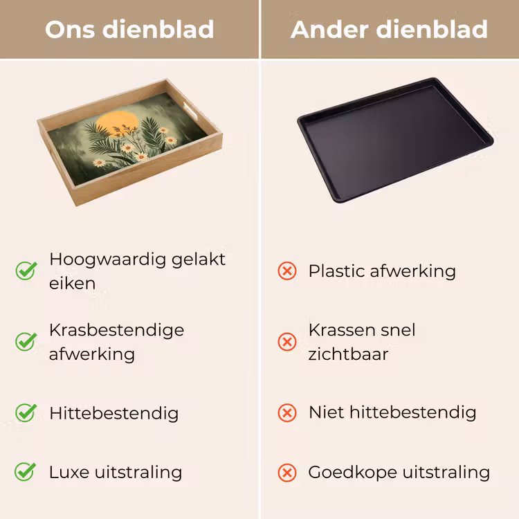 Dienblad - Bloemen - Bladeren - Zon - Groen — 3