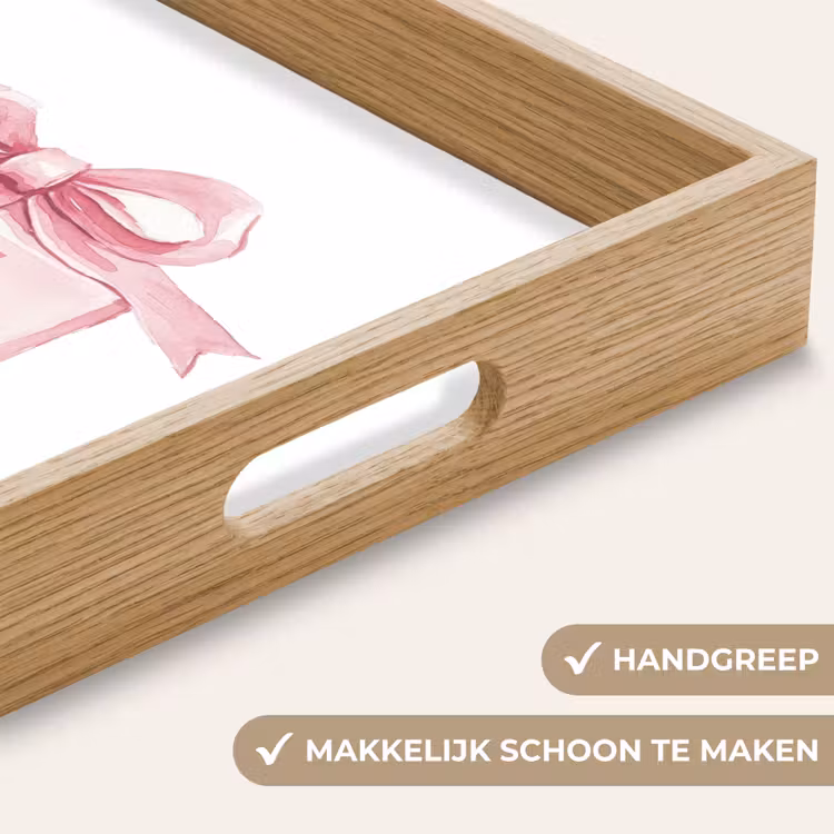 Dienblad - Cadeau - Strik - Tekst - Roze — 5