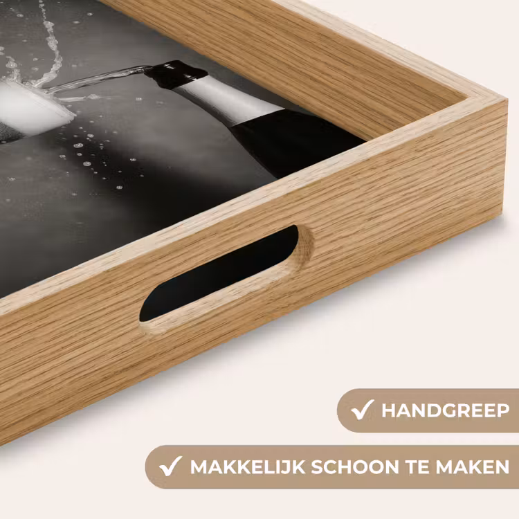 Dienblad - Champagnefles - Glas - Minimalistisch - Spetters — 5
