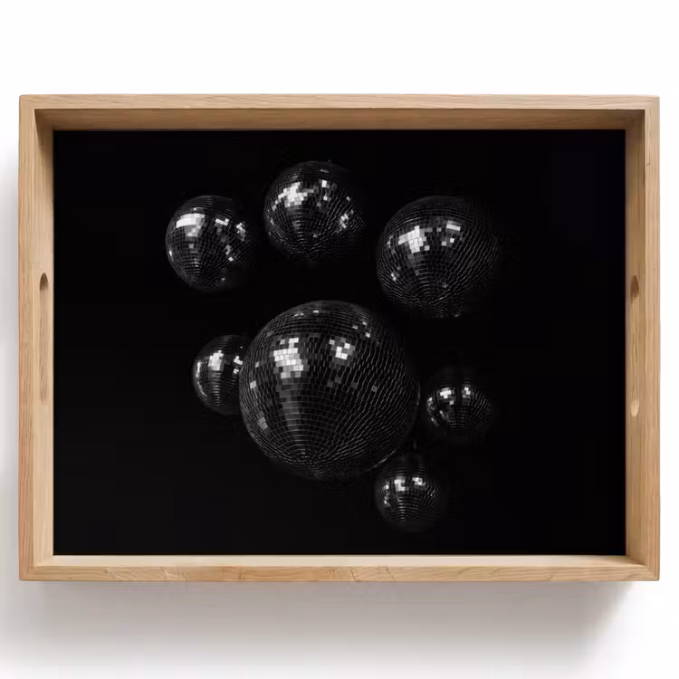 Dienblad - Discoballen - Minimalistisch - Zwart — 1