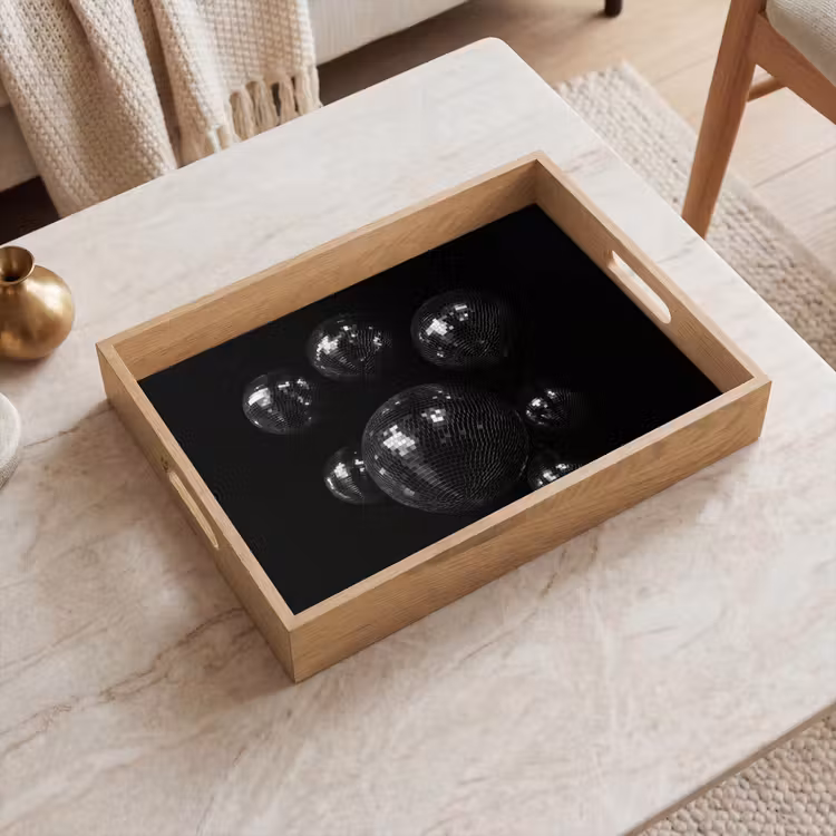 Dienblad - Discoballen - Minimalistisch - Zwart — 2
