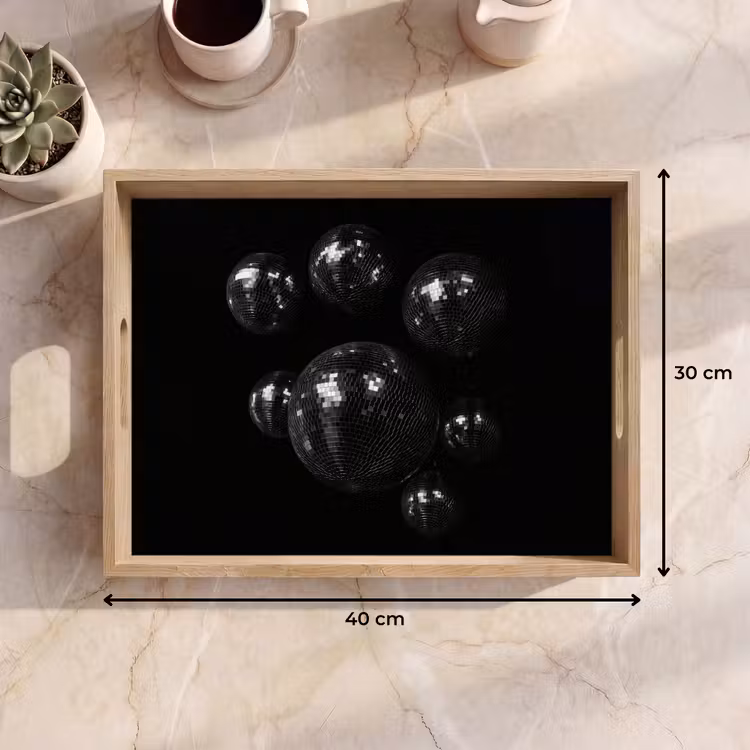 Dienblad - Discoballen - Minimalistisch - Zwart — 9
