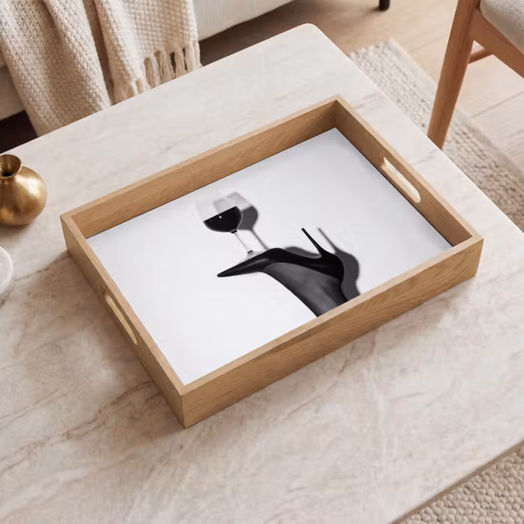 Dienblad - Hak - Wijn - Minimalistisch - Zwart — 2