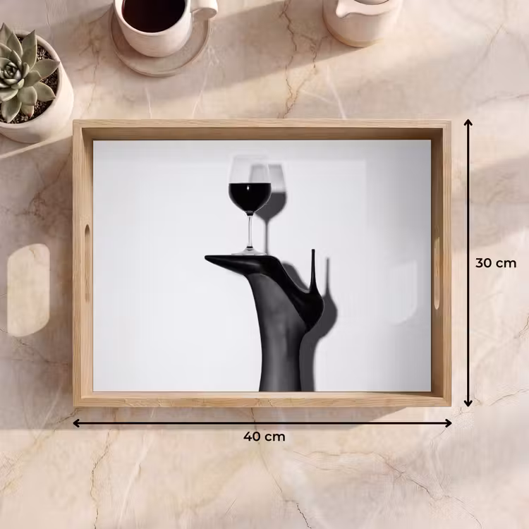 Dienblad - Hak - Wijn - Minimalistisch - Zwart — 9