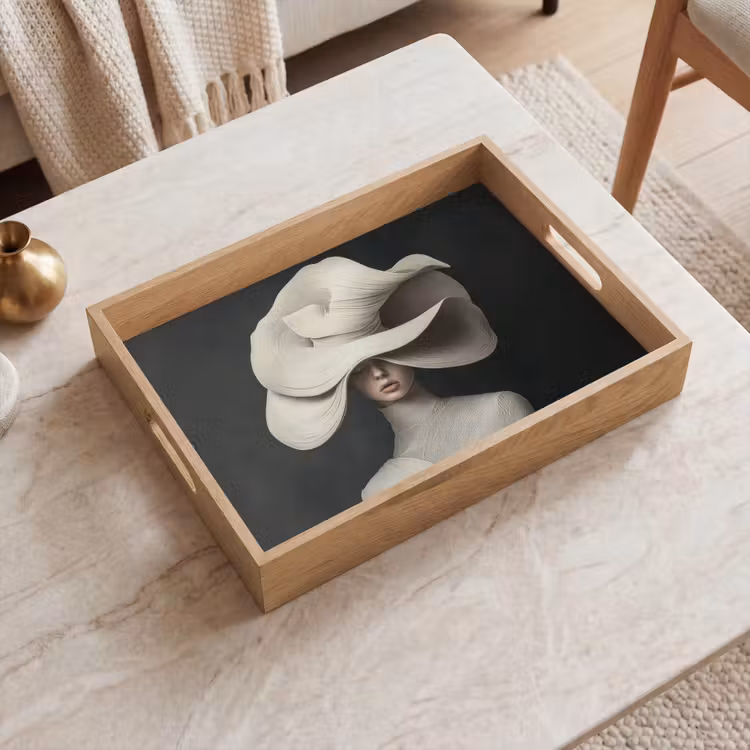 Dienblad - Modern - Vrouw - Hoed — 2