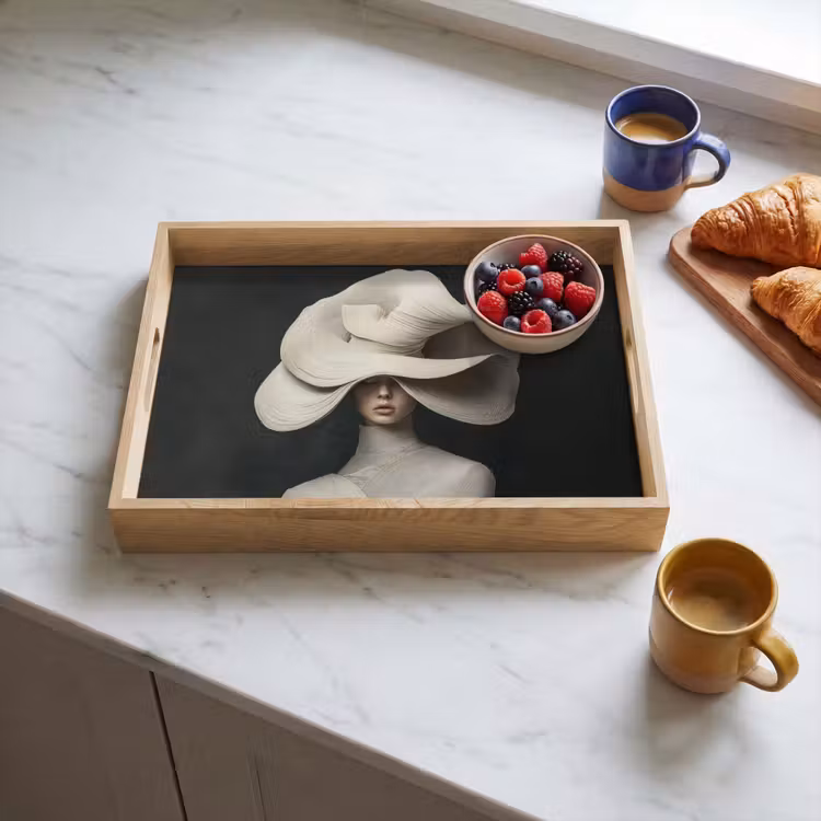 Dienblad - Modern - Vrouw - Hoed — 4