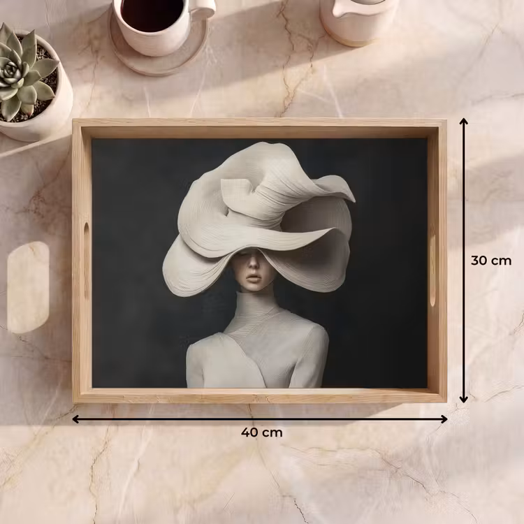 Dienblad - Modern - Vrouw - Hoed — 9