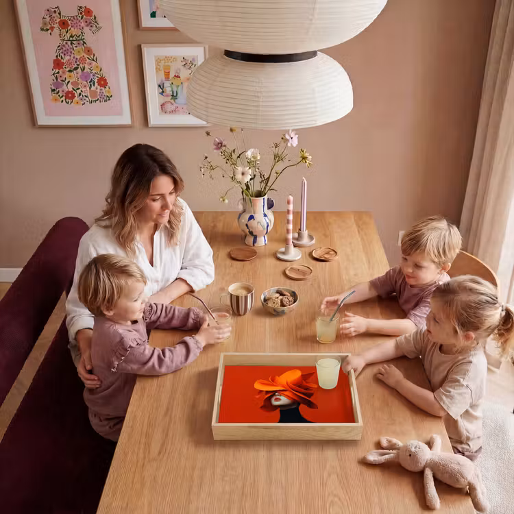 Dienblad - Oranje - Hoed - Vrouw — 7