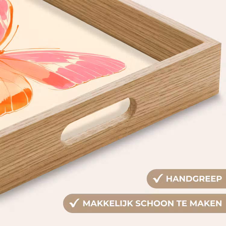 Dienblad - Oranje - Vlinder - Minimalistisch — 5