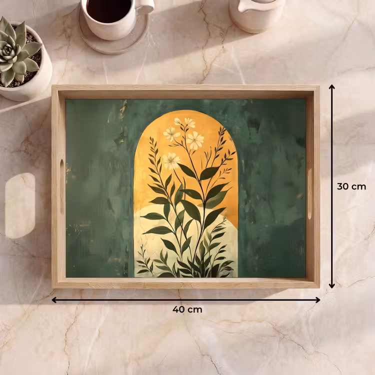 Dienblad - Plant - Bloemen - Wit — 9