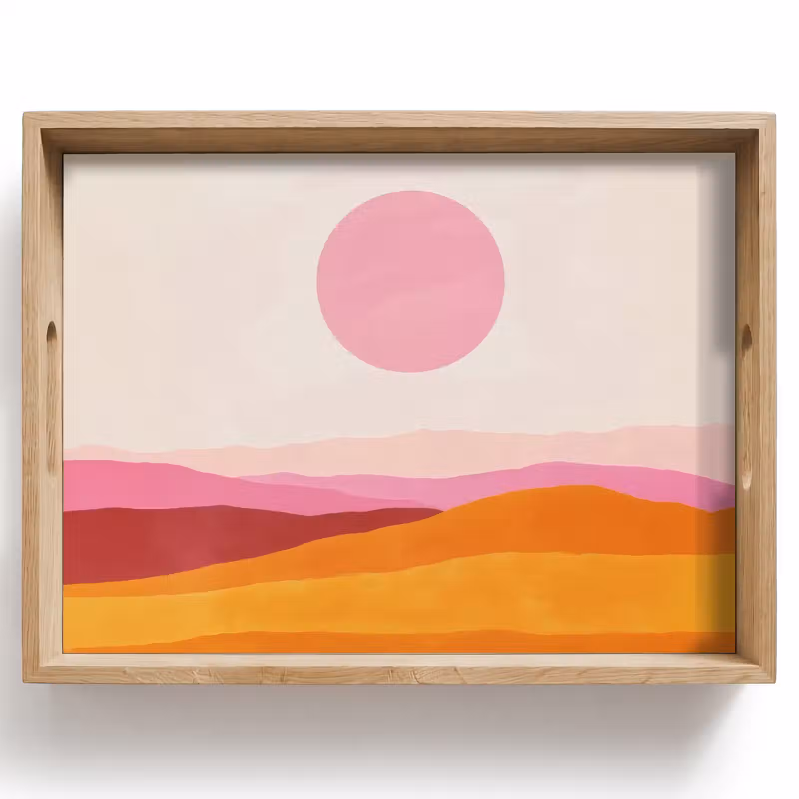 Dienblad - Heuvels - Oranje - Zon - Abstract — 1