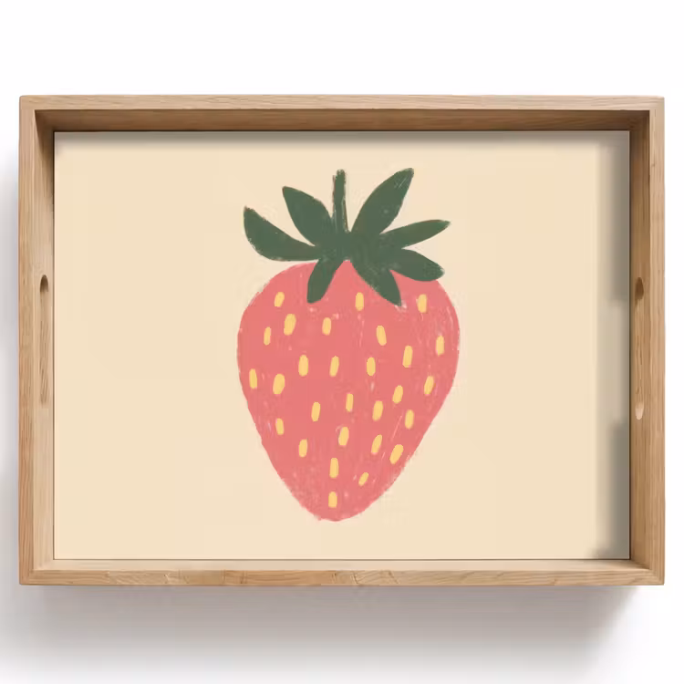 Dienblad - Aardbei - Minimalistisch - Rood - Fruit — 1