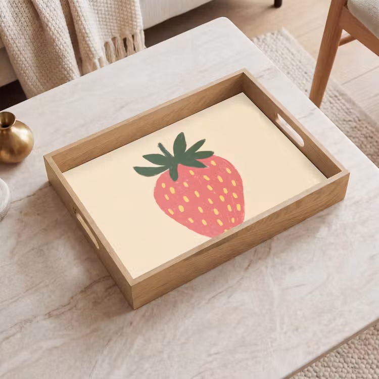 Dienblad - Aardbei - Minimalistisch - Rood - Fruit — 2