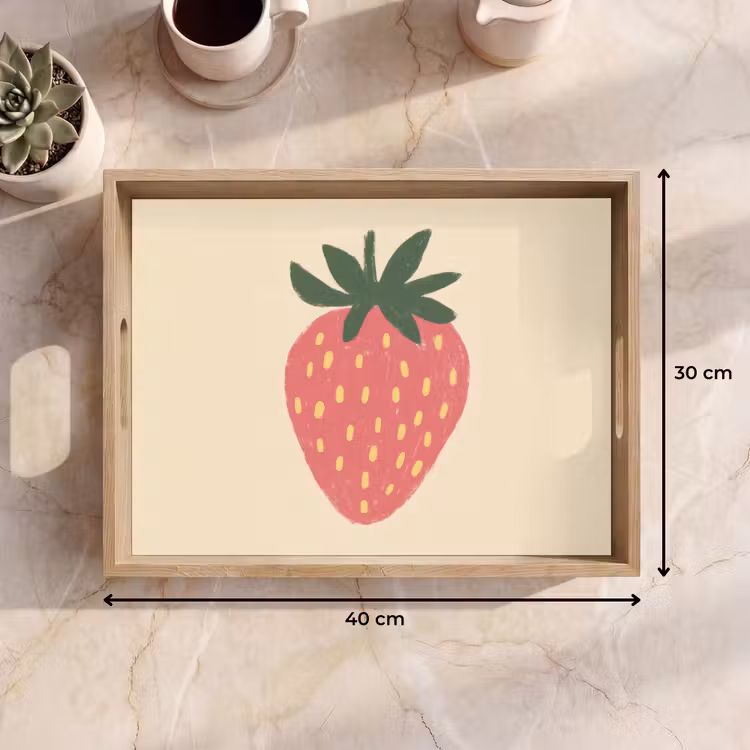 Dienblad - Aardbei - Minimalistisch - Rood - Fruit — 9