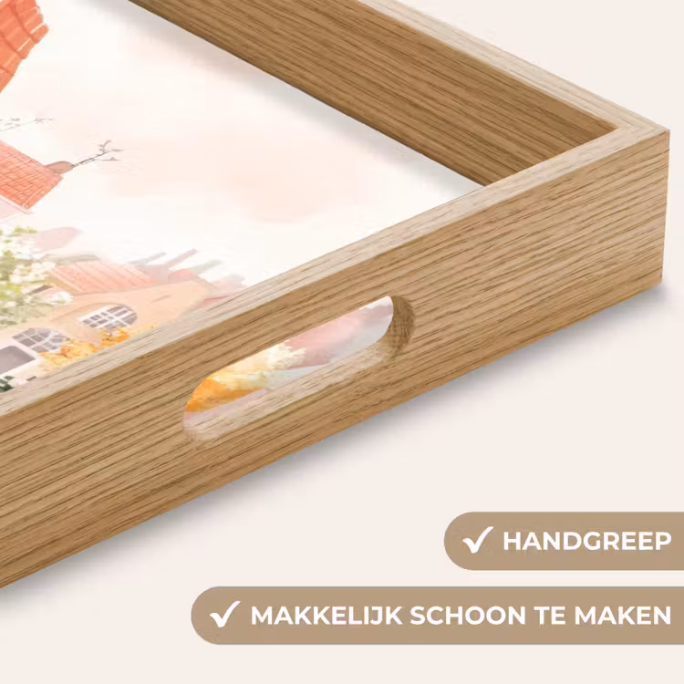 Dienblad - Bloemen - Huizen - Dorp — 5