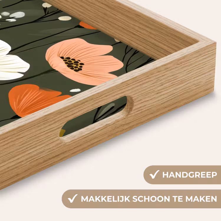 Dienblad - Bloemen - Illustratie - Groen — 5