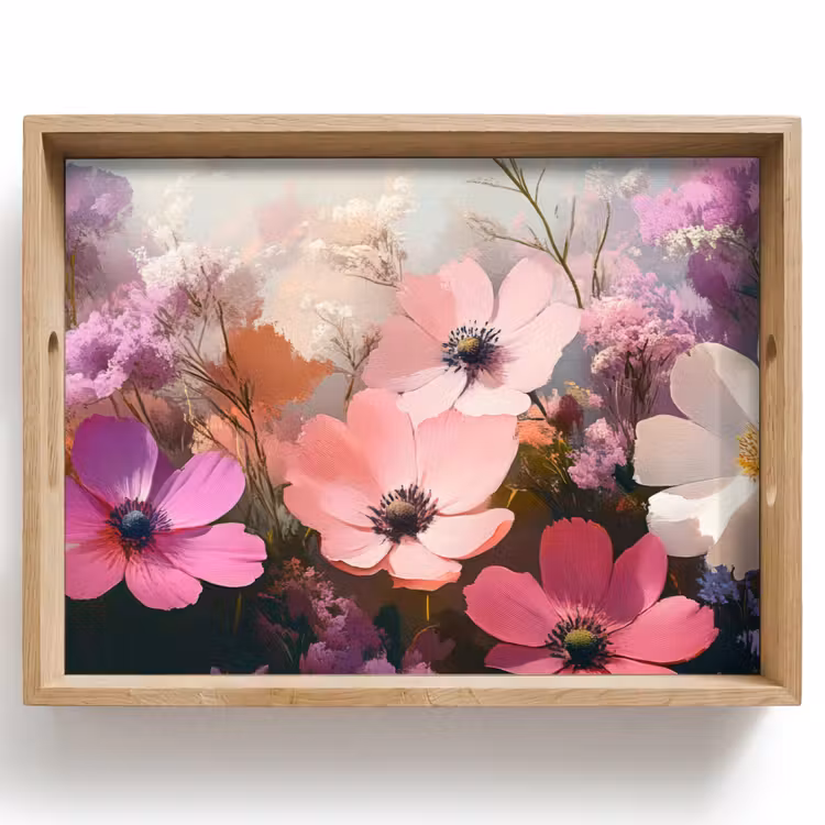 Dienblad - Bloemen - Kleurrijk - Bloei — 1
