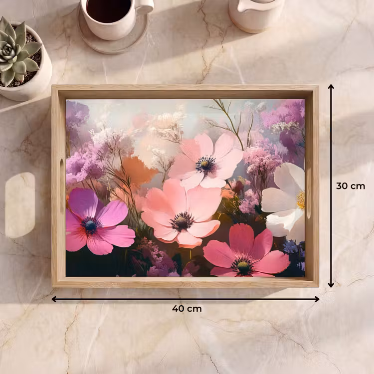 Dienblad - Bloemen - Kleurrijk - Bloei — 9