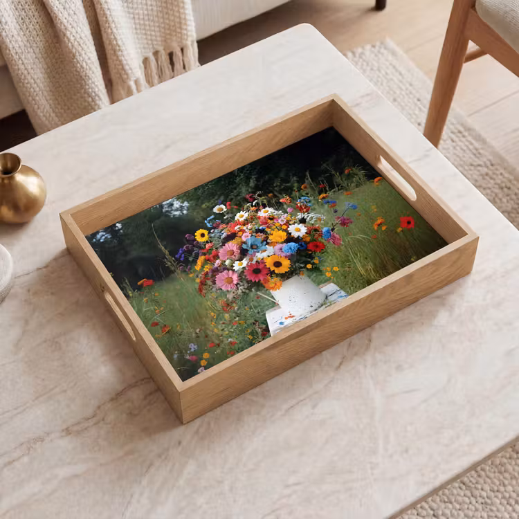 Dienblad - Bloemen - Krukje - Gieter - Veld — 2