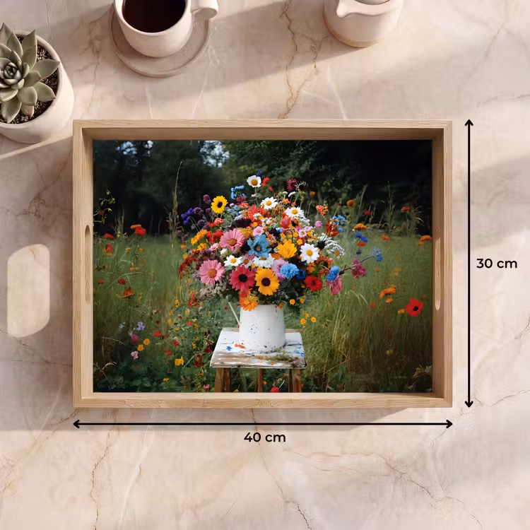 Dienblad - Bloemen - Krukje - Gieter - Veld — 9